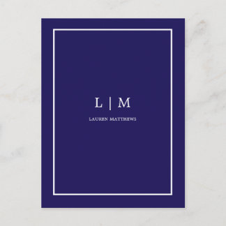 real estate agent simple blue minimalist postcard