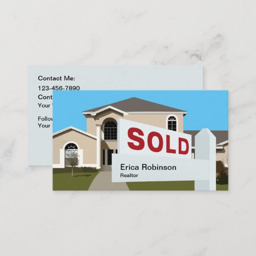 Real Estate Agent Simple  Business Card
