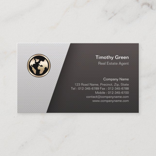 Real Estate Agent Simple Minimalist Business Card (Front)