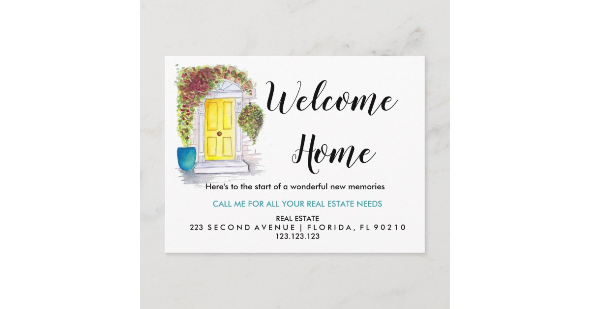 Real Estate Agent Home Announcement Postcard Zazzle