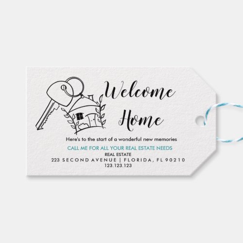 Real Estate Agent Welcome Home Gift Tags