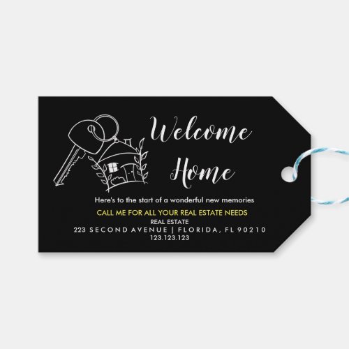 Real Estate Agent Welcome Home Gift Tags