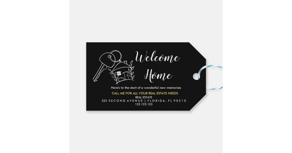 Real Estate Agent Home Gift Tags Zazzle