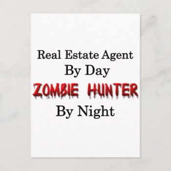 Real Estate Agent/zombie Hunter Postcard by occupationalgifts at Zazzle