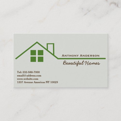 Real estate and building business card