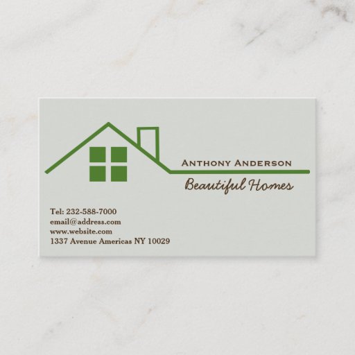 Customizable Real estate and building business card