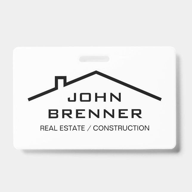 Real Estate and property development custom name Badge (Front)