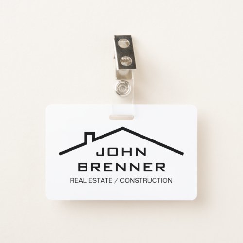 Real Estate and property development custom name Badge