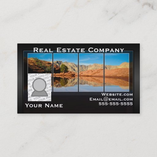 Customizable Real Estate and your photo Business Card 2