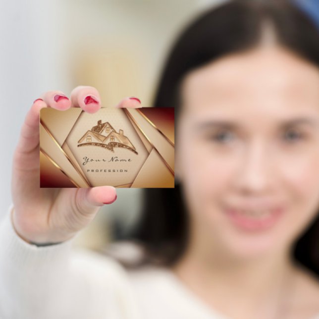 Real Estate Apartment Mortgages Home Values Golden Business Card (Real Estate Apartment Mortgages Home Values Golden Business Card)