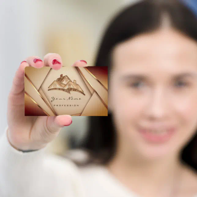 Real Estate Apartment Mortgages Home Values Golden Business Card Zazzle