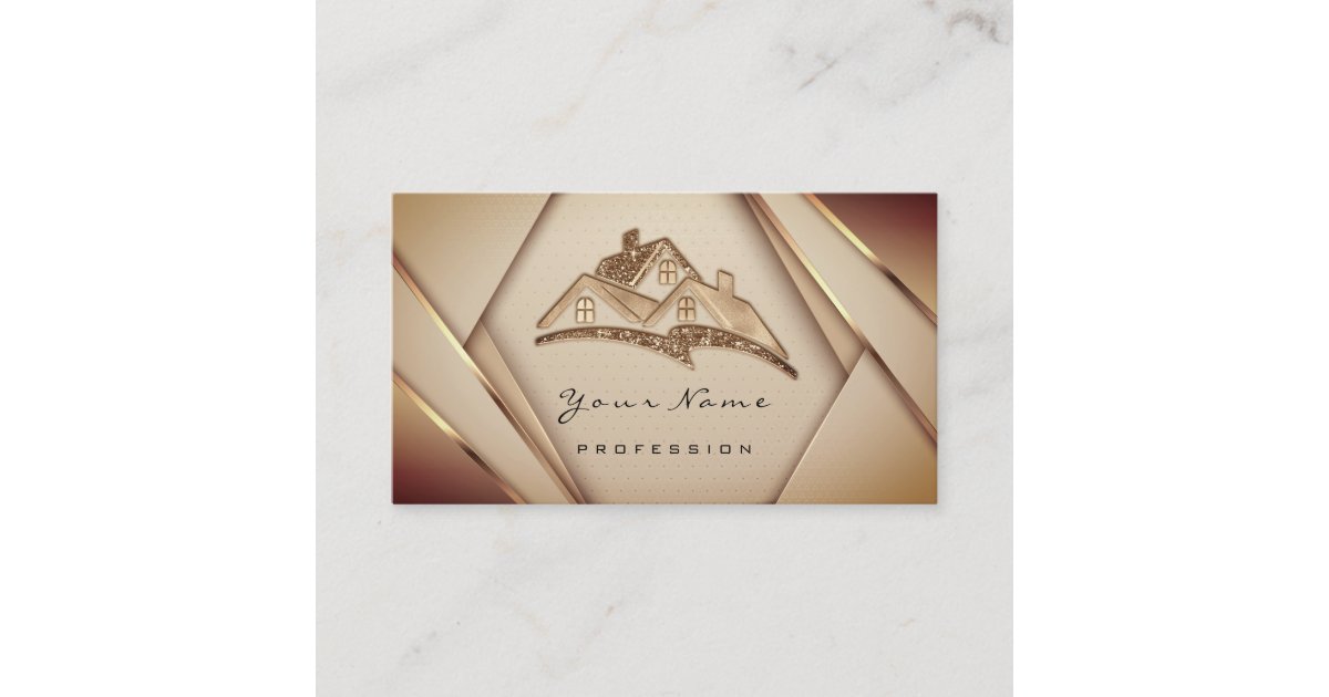 Real Estate Apartment Mortgages Home Values Golden Business Card Zazzle