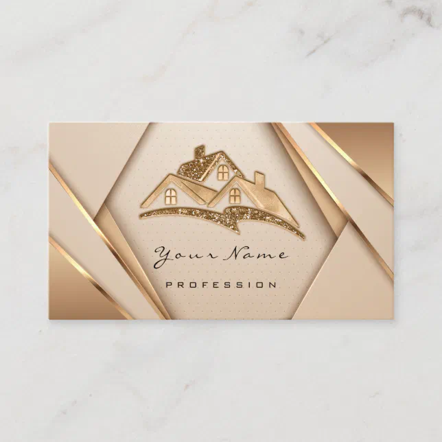 Real Estate Apartments Mortgages Home Values Gold Business Card Zazzle