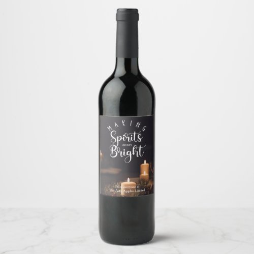 real estate architect Christmas business marketing Wine Label