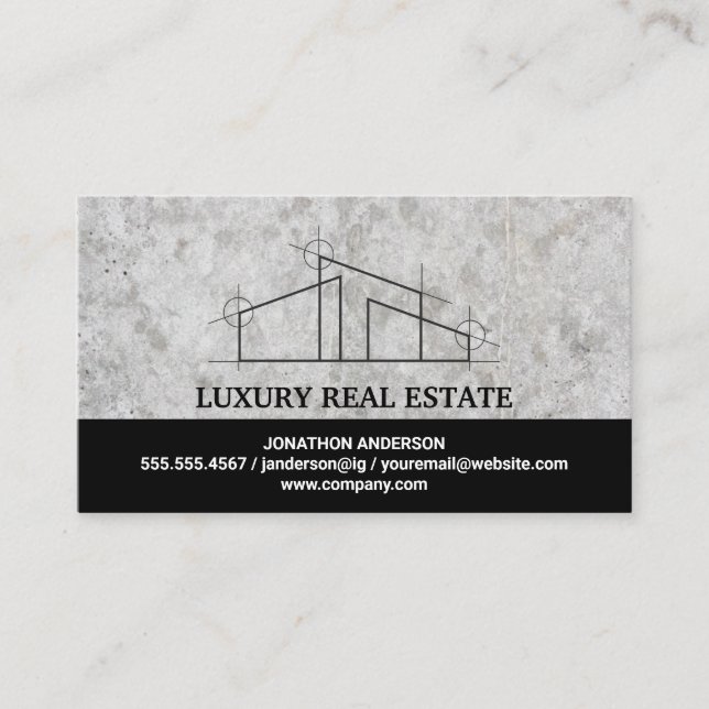 Real Estate Architect | Slate Business Card (Front)