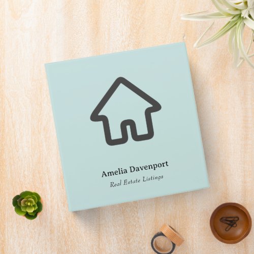 Real Estate Architecture House Icon 3 Ring Binder