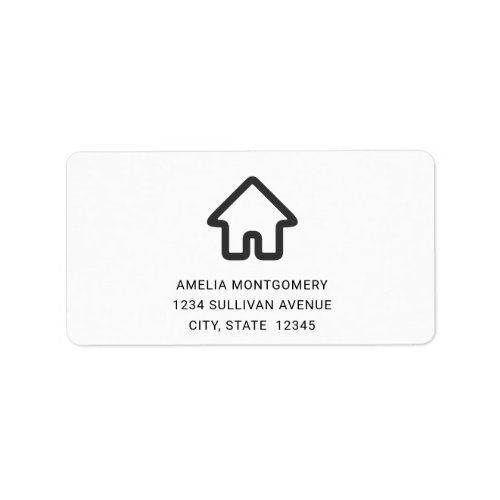 Real Estate Architecture House Icon Address Label