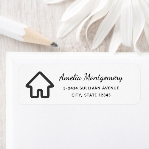 Real Estate Architecture House Icon Address Label