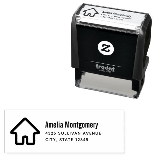 Real Estate Architecture House Icon Address Self-inking Stamp