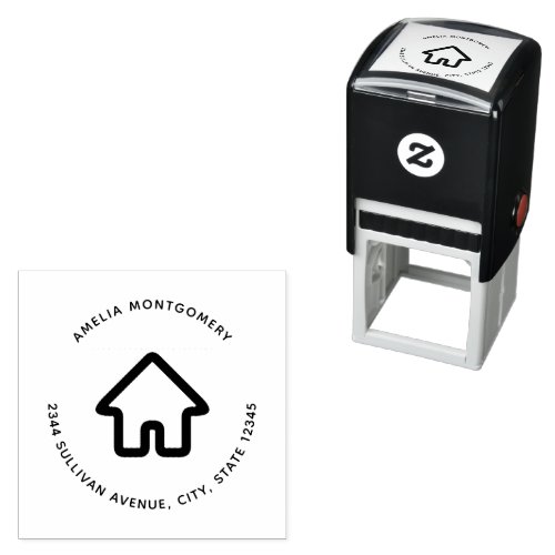 Real Estate Architecture House Icon Address Self-inking Stamp