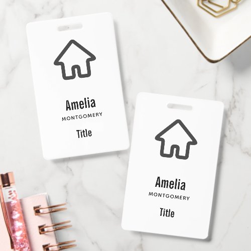Real Estate Architecture House Icon Business Badge