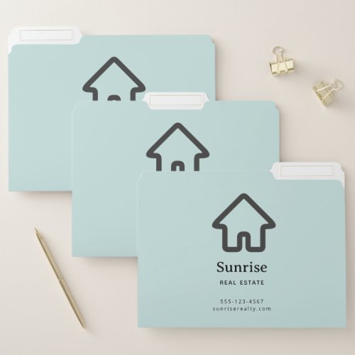 Real Estate Architecture House Icon Business File Folder