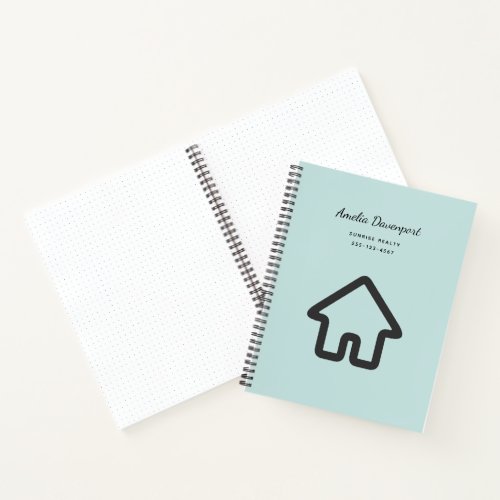 Real Estate Architecture House Icon Business Notebook