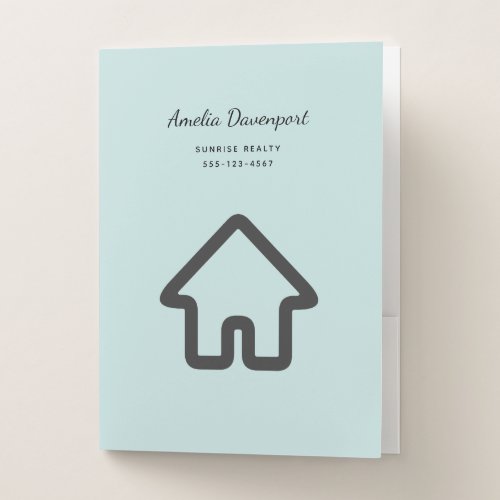 Real Estate Architecture House Icon Business Pocket Folder