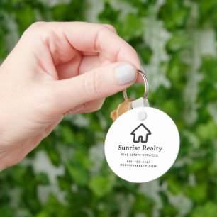 Real Estate Architecture House Icon Keychain