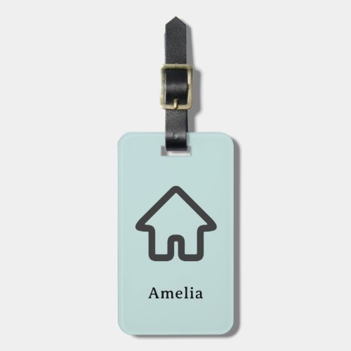 Real Estate Architecture House Icon Luggage Tag