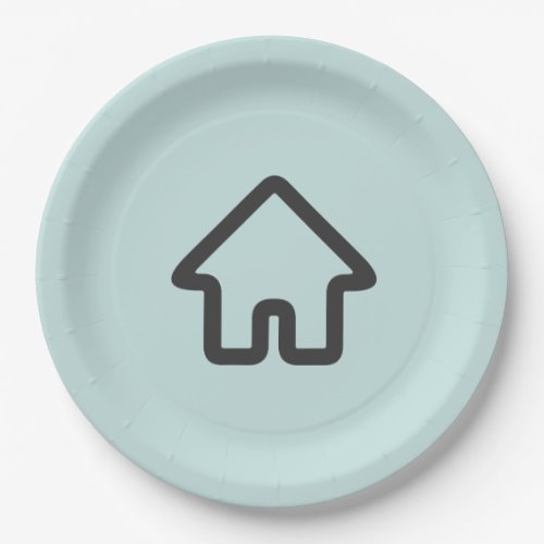 Real Estate Architecture House Icon Paper Plates