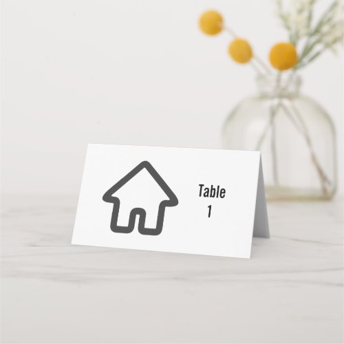 Real Estate Architecture House Icon Place Card