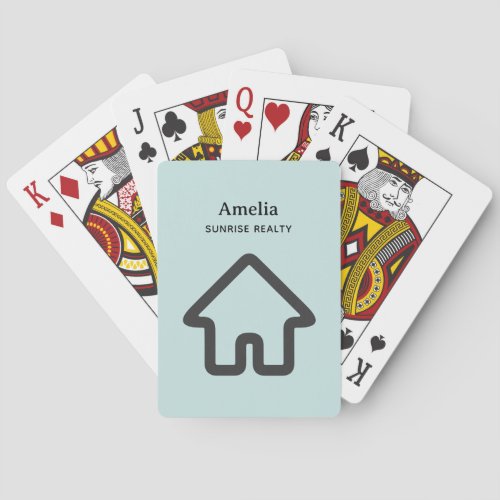 Real Estate Architecture House Icon Poker Cards