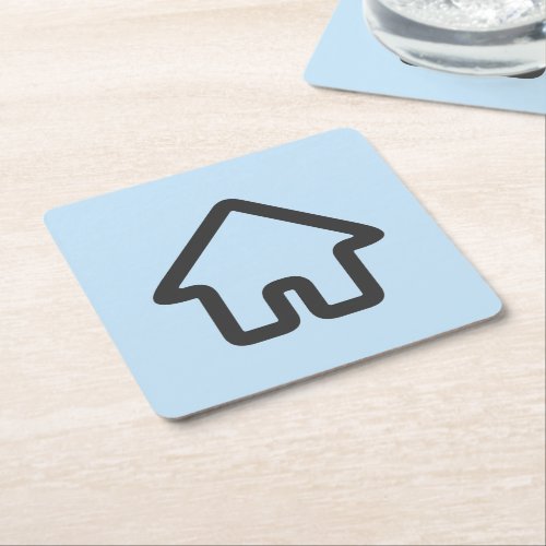 Real Estate Architecture House Icon Square Paper Coaster