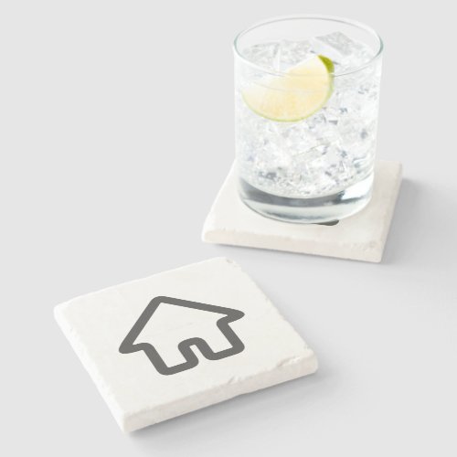 Real Estate Architecture House Icon Stone Coaster