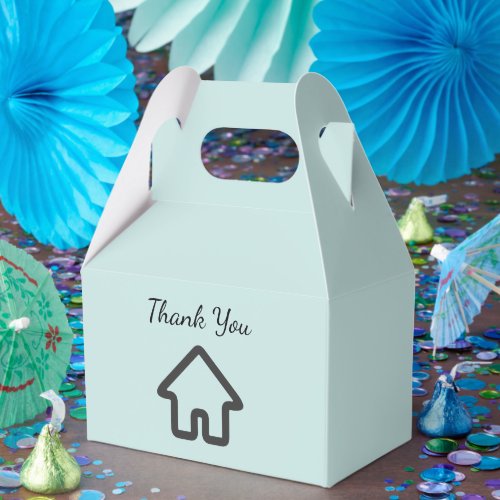 Real Estate Architecture House Icon Thank You Favor Boxes