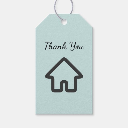 Real Estate Architecture House Icon Thank You Gift Tags