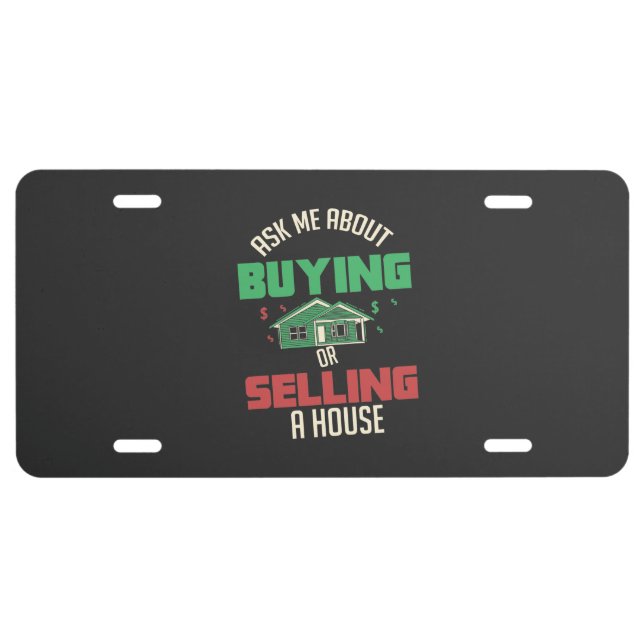 Real Estate - Ask Me License Plate (Front)