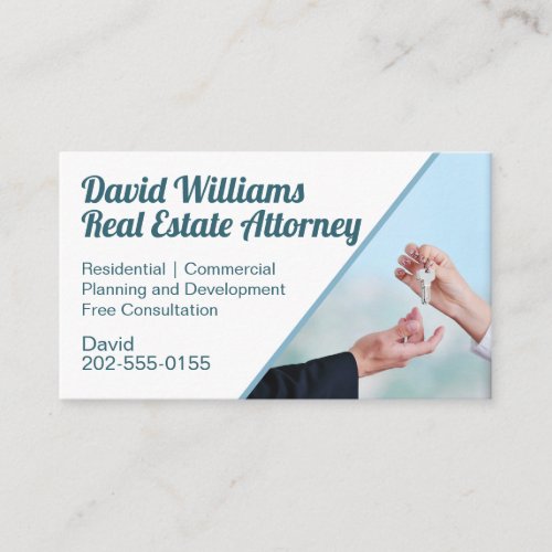 Real Estate Attorney House Key Business Card