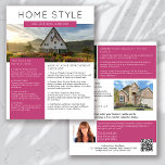 Real Estate August Newsletter Promotional Farming Flyer<br><div class="desc">This HOME STYLE real estate marketing newsletter will raise your brand awareness and generate new leads. The modern design will catch the eye of your potential clients and let them know that you are the friendly,  knowledgeable real estate agent.</div>
