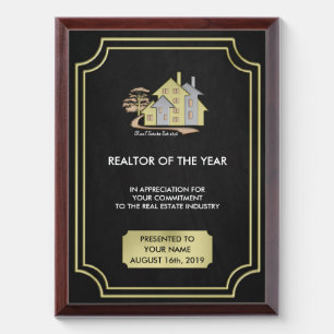 Real Estate Award Plaque