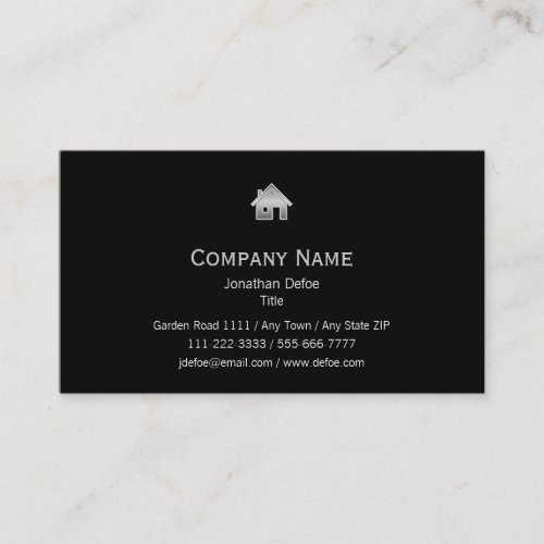 Real Estate B-W Business Card