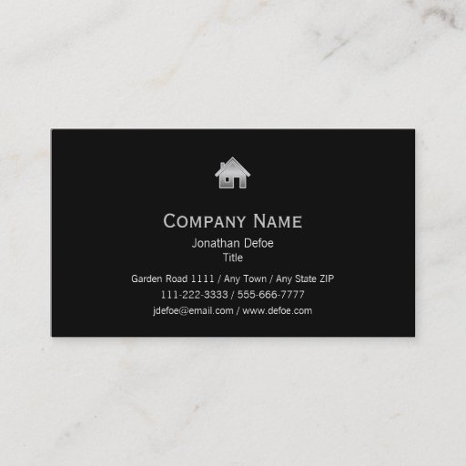 Customizable Real Estate B-W Business Card