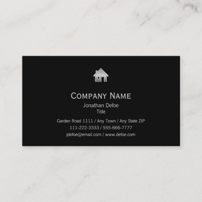Real Estate B-W Business Card (Front)