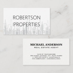 Real Estate Background Skyline Business Card