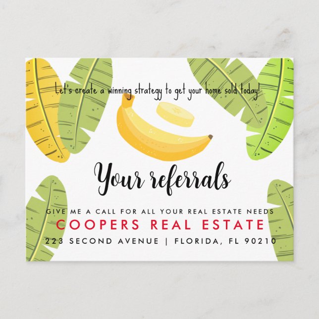 real estate Bananas referrals Announcement  (Front)