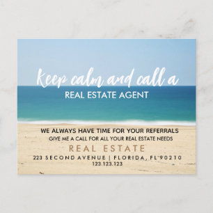 real estate beach Announcement Postcard