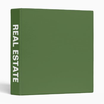 Real Estate Big Bold Name Binder by Sideview at Zazzle