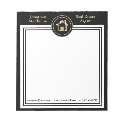 Real Estate _ Black and Gold Notepad
