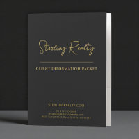 Real Estate Black Gold Script Client Information